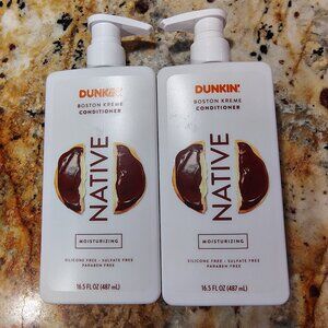 TWO limited edition Native Dunkin' Boston Kreme Moisturizing Conditioners